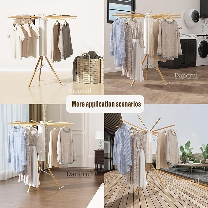 Support de Séchage de Linge en Forme de Poulpe – 12 Tiges