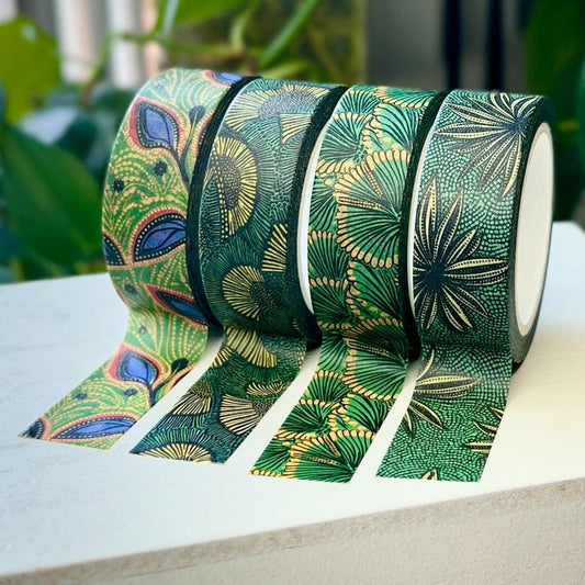 Seen Green - 4PC Washi Decorative Tape Set