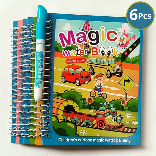 Pack 6 Livres à l’Eau – Coloriage Magique, Zéro Tache !